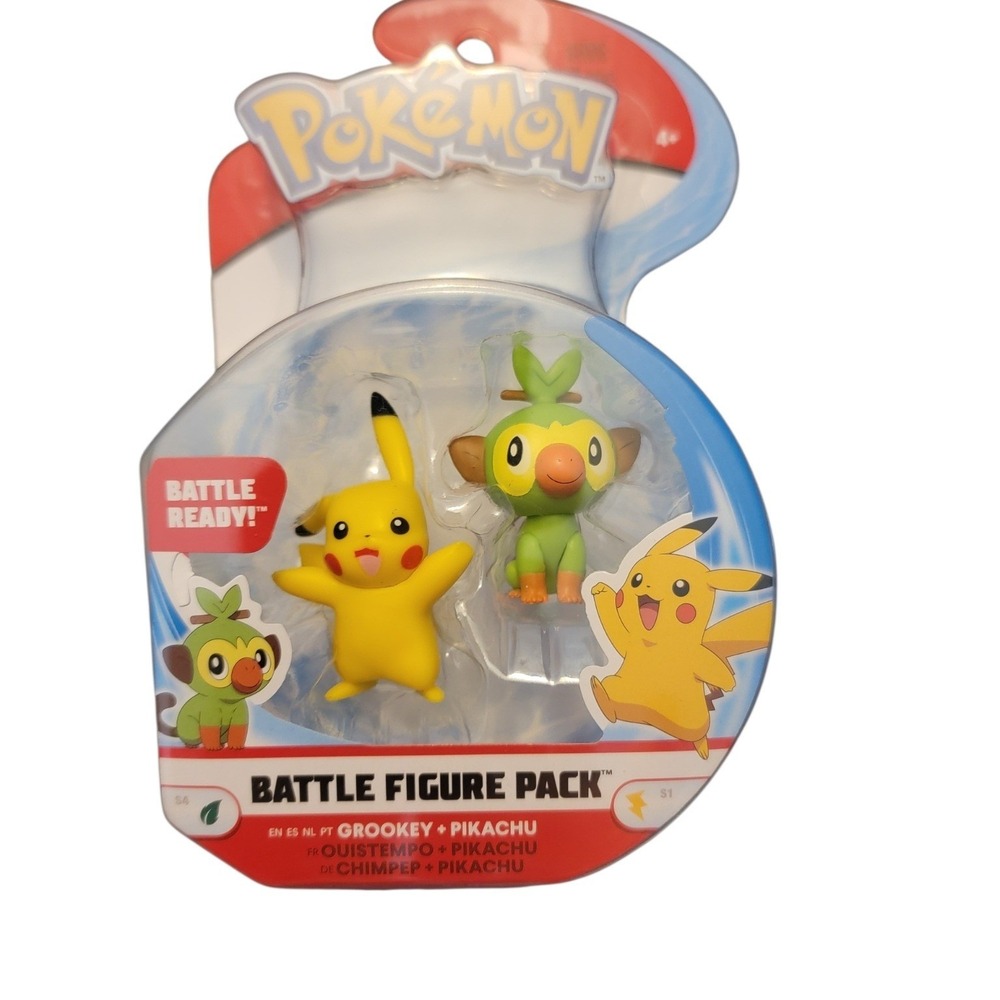 Pokémon Battle Figure Pack Pikachu‎ Grookey 2 Inch Figures New Sealed Jazwares